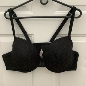 Cacique 46C‎ Black Padded Lace Underwire Bra